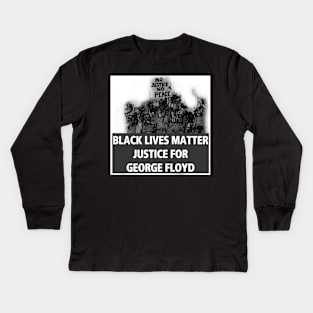 no justice no peace Kids Long Sleeve T-Shirt